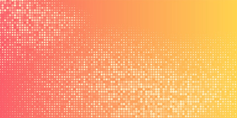 Modern abstract dot halftone with gradient red and yellow color background illustration art concept