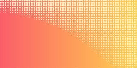 Modern abstract dot halftone with gradient red and yellow color background illustration art concept