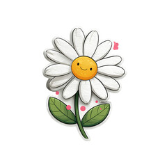 daisy flower on transparent, daisy flower white background