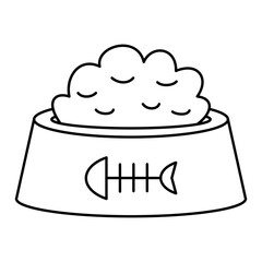 Cat food outline icon