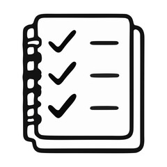 illustration vector of paper with checklist