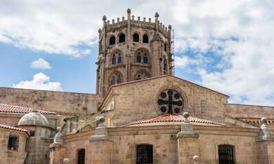 Fototapeta premium Church in the Orense region, Interior of gothic cathedral in Spain.