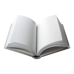 Fototapeta premium 3d realistic open book mockup isolated on transparent background