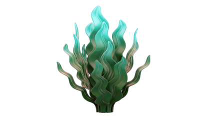 Stylized Green Kelp Plant