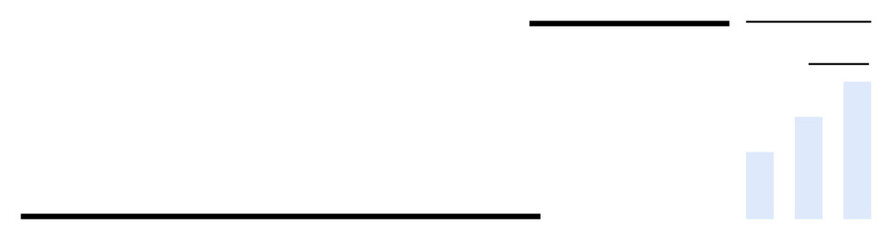 Fototapeta premium Data visualization concept. Data with minimalist bar graph and horizontal lines for modern analysis. Data applied in business growth, reports, analytics, presentations, infographics