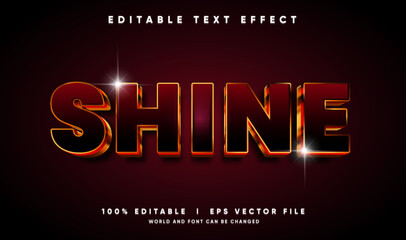 shine vector text effect with modern style
