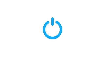 Power button icon animation.  Switch power on off button icon animation.  Technology reset power button animation. - Powered by Adobe
