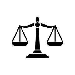 Scales Icon &ndash; Balance, Justice and Measurement Symbol