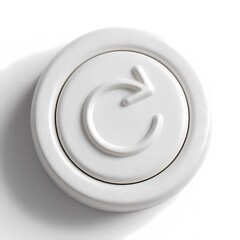 Outlined refresh button icon, often used in tech dashboards or app update elements