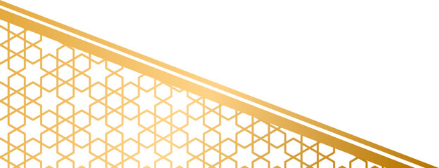 Golden islamic border corner