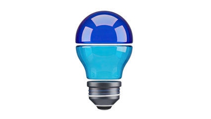 Blue Glass Light Bulb