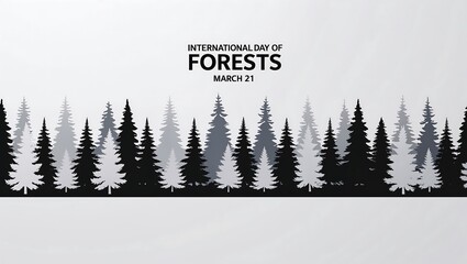 International day of forests with a forest landscape