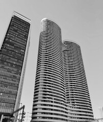Modern Skyscrapers Urban Architecture Lowangle
Minimalist Cityscape Black White
