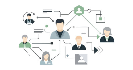 Business Teamwork Symbol Isolated White Background Vector