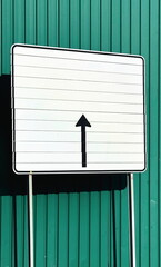 Direction Sign Minimal Design Frontview
White Arrow Green Background Color