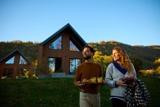Couple relishes outdoor moments together