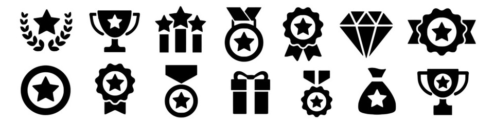 Set of success and award icons