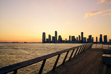 New Jersey Skyline with copy space
