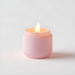 aromatherapy candle 3d rendering isolated on white background cartoon plastic style icon