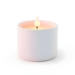 aromatherapy candle 3d rendering isolated on white background cartoon plastic style icon