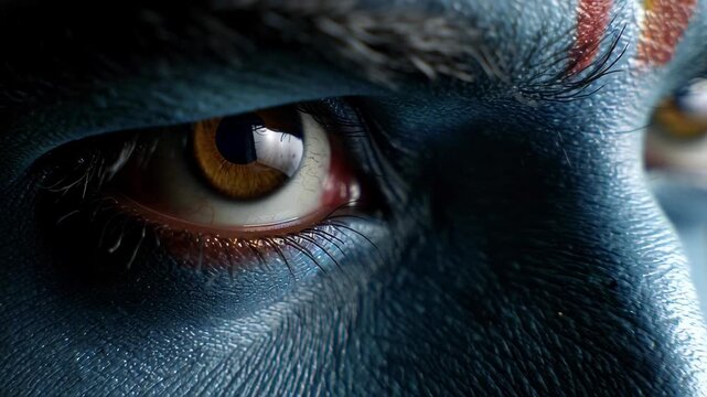 Close-up of Lord Shiva s Eye for Maha Shivaratri, Artistic Representation of Divine Power and Spiritual Awakening
