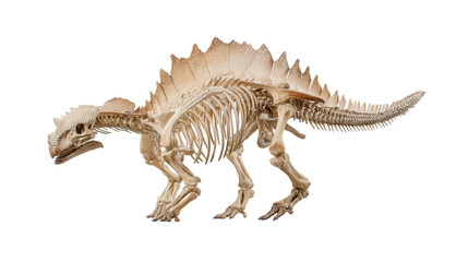 Complete stegosaurus skeleton fossil for museum use