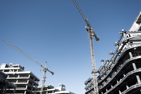 Crane at construction site