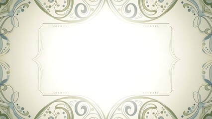 Anomalous decorative frame with swirling patterns and empty white space for text or image