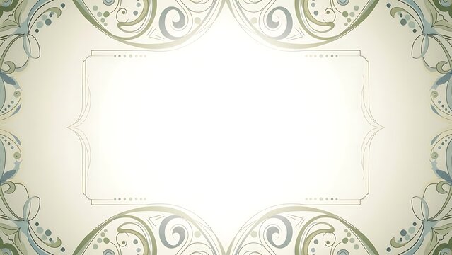 Anomalous decorative frame with swirling patterns and empty white space for text or image