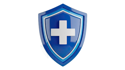 Blue Shield with White Medical Cross