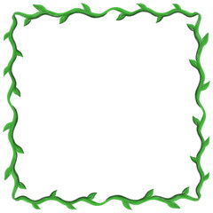 Obraz premium Frame Square Leaves Creeping Element