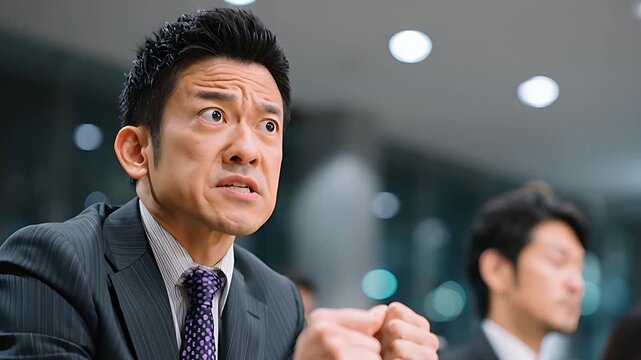 苦渋の決断を迫られ苦悩する日本人ビジネスマン