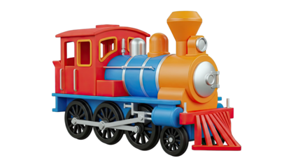 Colorful 3D Toy Train