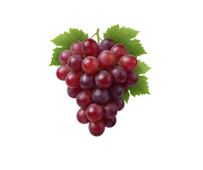 Fototapeta premium Fresh red grapes with water droplets isolated , juicy fruit on transparent background for healthy eating and product design