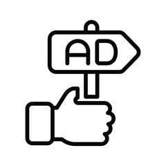 Fototapeta premium Advertisement hold icon