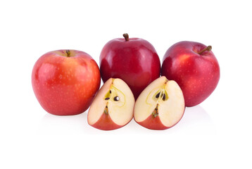 Red apple isolated on white background