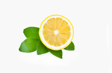 fresh lemon isolated on white background