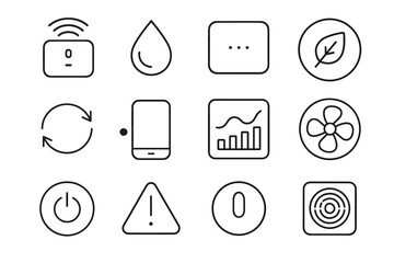 Smart signal circle icon remote vent sensor vector app icons minimal inside