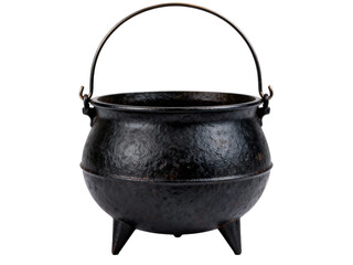 Vintage Cast Iron Cauldron with Three Legs and Handle