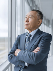 Senior Corporate Professional in Moment of Career Reflection