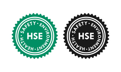 HSE-Health Safety Environmental design logo template illustration