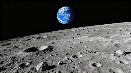Space Perspective: Earth Viewed from the Lunar Surface