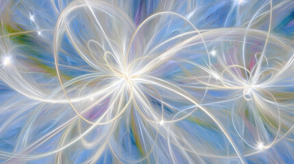 AI art background with glowing energy patterns and dynamic digital composition