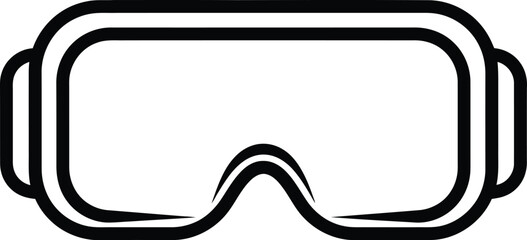 Outline icon of protective goggles or safety glasses for various activities