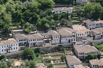 The City of a Thousand Windows-View of the old town of Gorica, Berat, Albania  