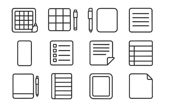 Magnet vector sheet icons pen frame fridge noteboard icon erase pad board