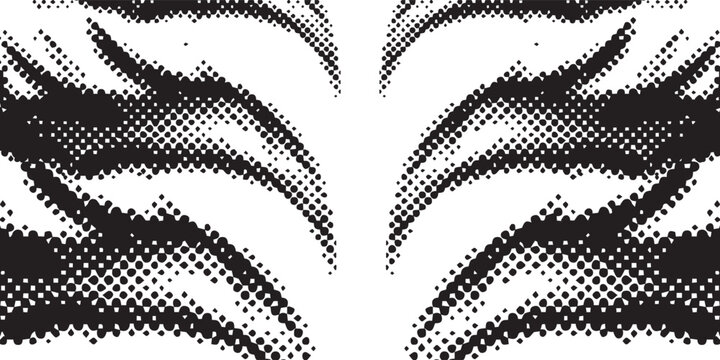Abstract Halftone Tiger Stripes Pattern Design.
