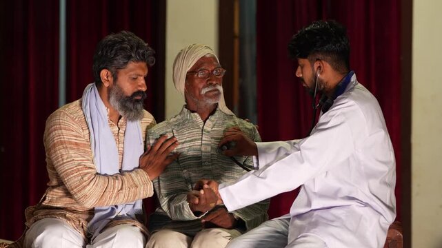 indian farmer care his father 