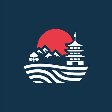 Japan Landmark Logo
