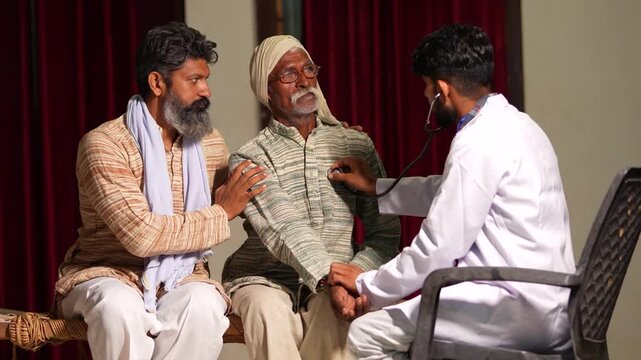 indian farmer care his father 